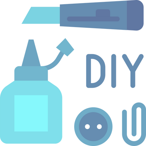 an image of the word DIY (Do it yourself) on a white background